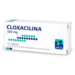 Cloxacilina 500 mg 12 capsulas